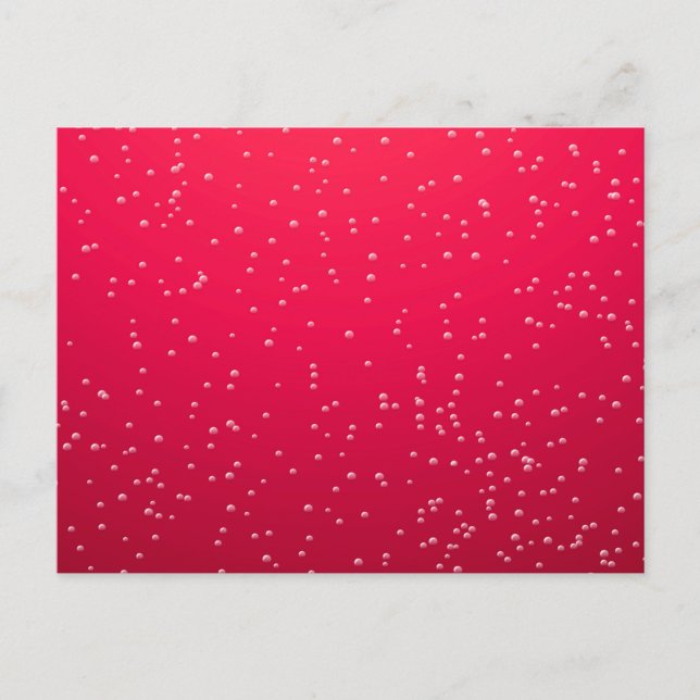 Cherry Soda with Tiny Bubbles Background Art Postcard (Front)