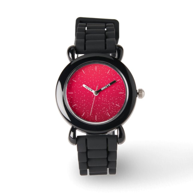 Cherry Soda with Tiny Bubbles Background Art Watch (Front)