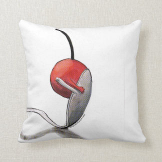 Cherry Spoon Hug Cotton Throw Pillow