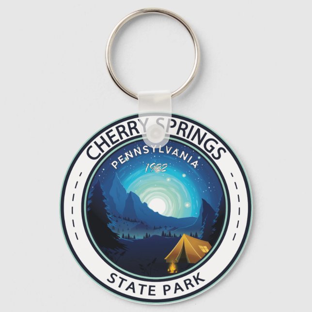Cherry Springs State Park Pennsylvania Badge Keychain (Front)