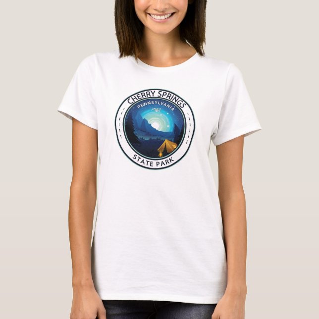 Cherry Springs State Park Pennsylvania Badge T-Shirt (Front)