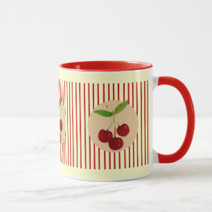 Cherry Stripe Mug