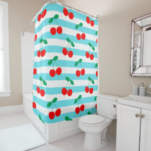 Cherry Stripe Pattern – Retro Fruit Gift & Decor