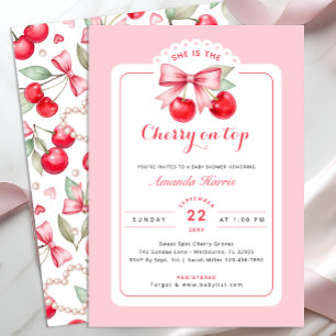 Cherry sur le Baby shower supérieur Invitation Cer