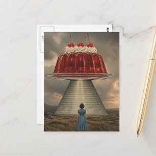 Cherry Surreal Sweet Treat Postcard