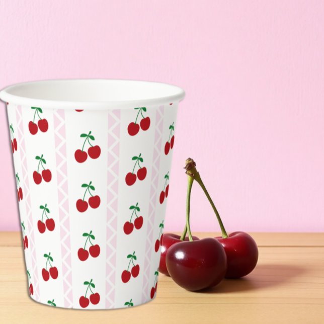 Cherry Sweet Birthday Paper Cups (Creator Uploaded)