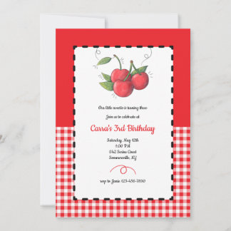 Cherry Sweet Birthday Party Invitation