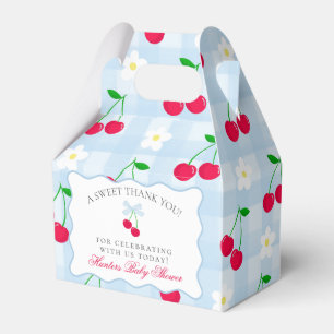 Cherry Sweet Blue Coquette Baby Shower Favour Box