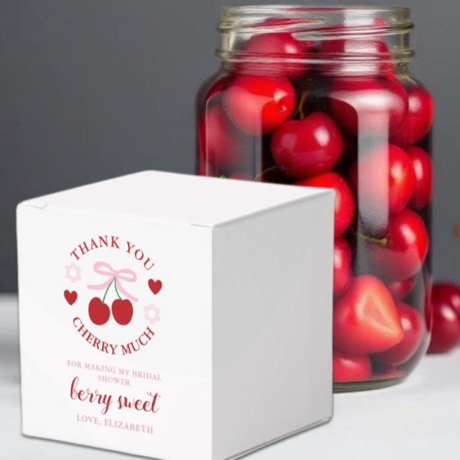 Cherry Sweet Bridal Shower Favor Box (Creator Uploaded)