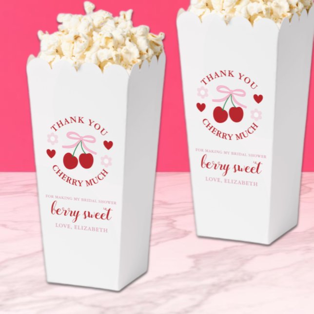 Cherry Sweet Bridal Shower Favor Box (Creator Uploaded)