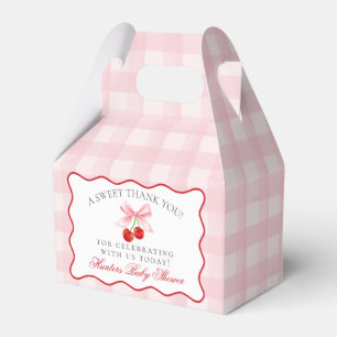 Cherry Sweet Pink Coquette Baby Shower Favour Box