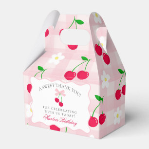Cherry Sweet Pink Coquette Bow Birthday Favour Box