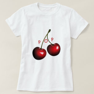 Cherry T-Shirt Funny - Pop Me - Custom Text