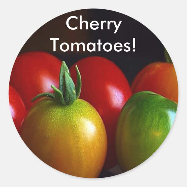 Cherry Tomatoes Classic Round Sticker (Front)