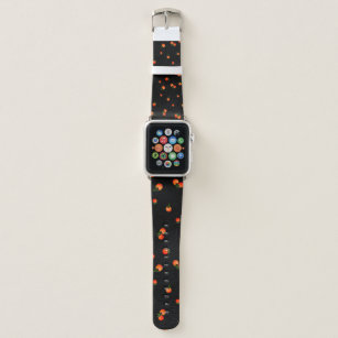 Cherry tomatoes illustration. Watercolor seamless  Apple Watch Band