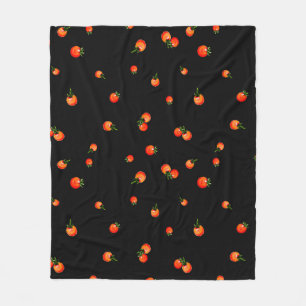 Cherry tomatoes illustration. Watercolor seamless Fleece Blanket