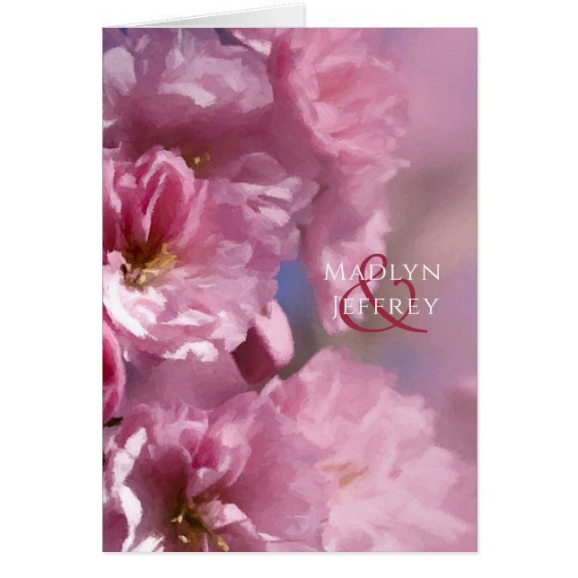 cherry tree blossoms wedding thanks any occasion (Front)