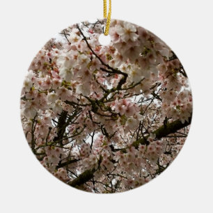 Cherry Tree in Bloom, Oregon Ceramic Ornament