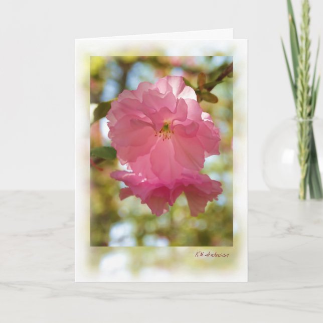 Cherry Tree (Kwanzan) Card (Front)