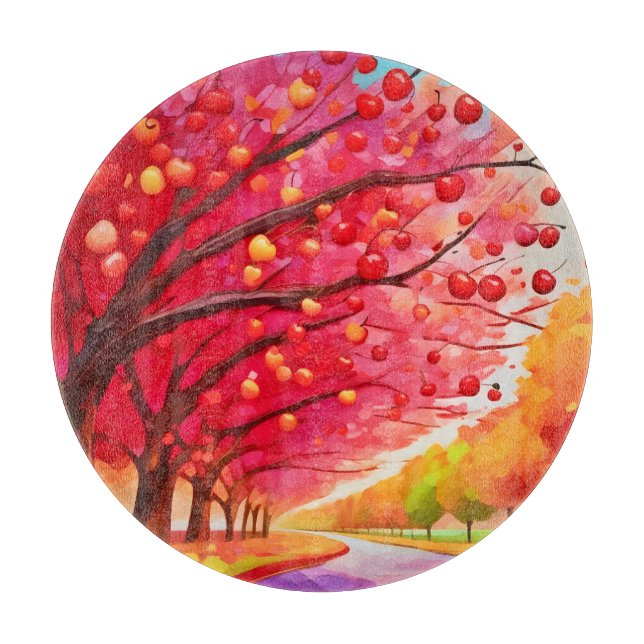 Cherry Tree Lane Cutting Board (Front)