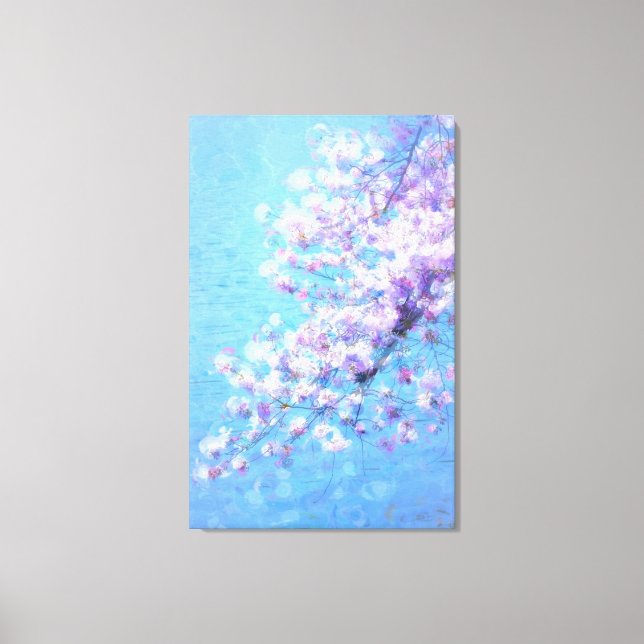 Cherry Tree Photo Painting Canvas Print (Front)