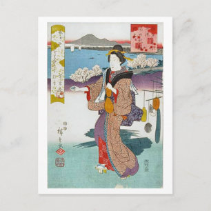 Cherry Tree Sumida River Bank Postcard