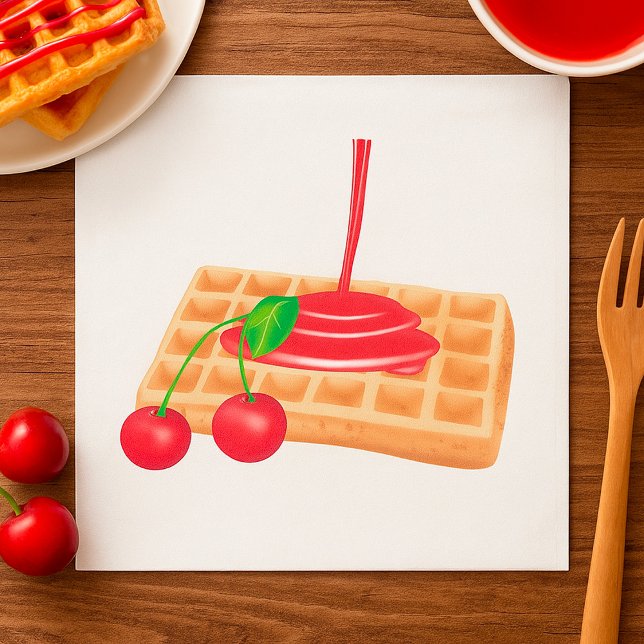 Cherry Waffles Napkins (Creator Uploaded)
