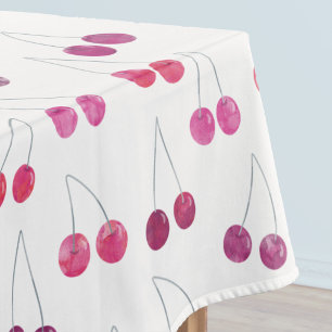 Cherry Watercolor Pattern Tablecloth