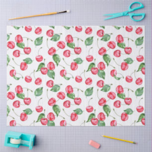 Cherry Watercolor Pattern Tissue Paper