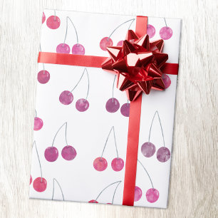 Cherry Watercolor Pattern Wrapping Paper