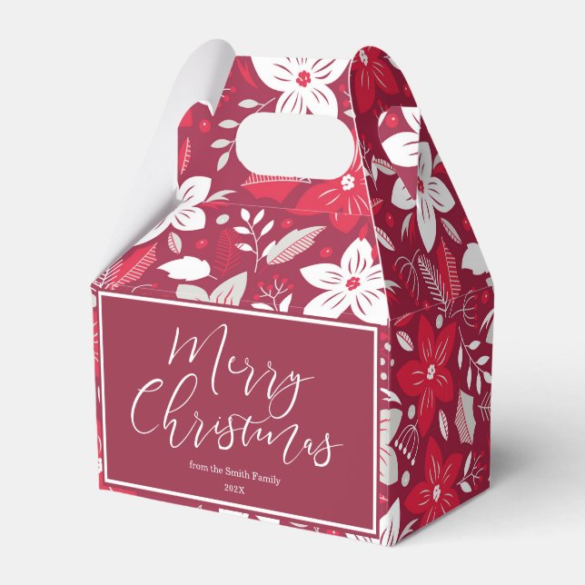 Cherry Wine Christmas | Custom Favor Box (Front Side)