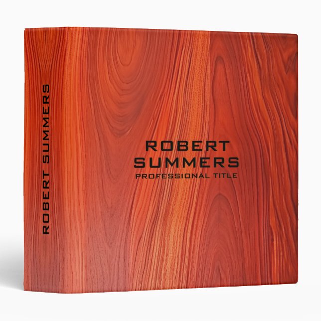 Cherry Wood Custom Typography Binder (Front/Spine)
