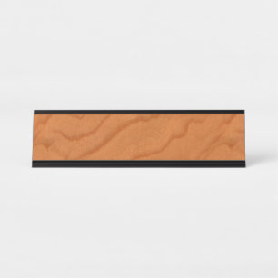 Cherry Wood Look Fine Grain Desk Name Plate