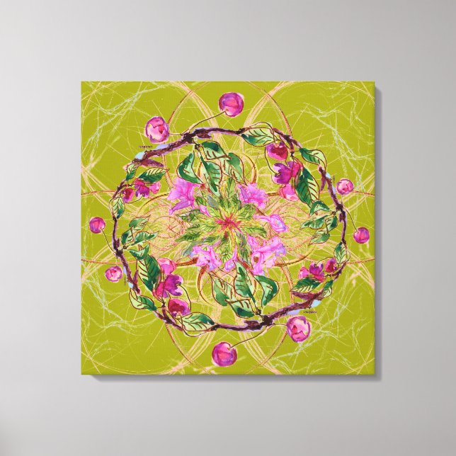 Cherry Wreath Canvas Print (Front)