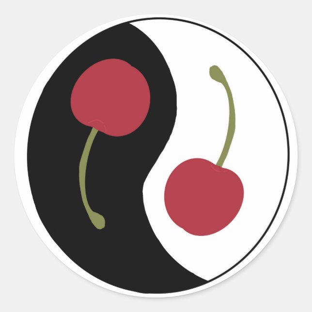 Cherry Ying Yang sticker (Front)