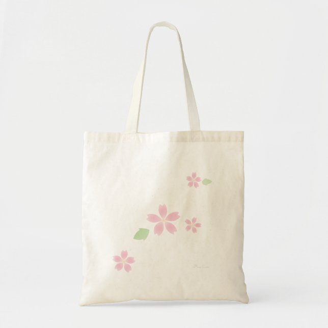 Cherryblossom Sakura Elegant Spring Simple Tote Bag (Front)