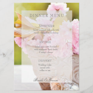 Cherryblossoms editable wedding menu