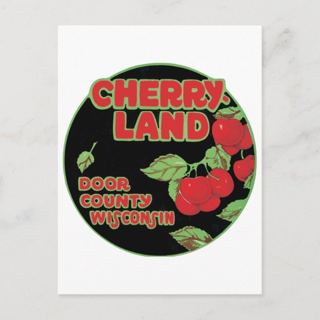 Cherryland Door County Wisconsin Postcard (Front)