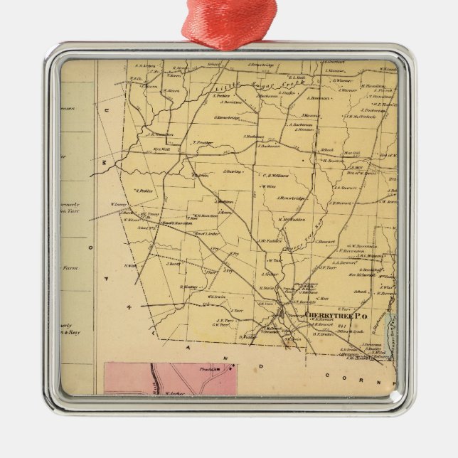 Cherrytree Township Metal Ornament (Front)