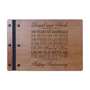 Cherrywood 50e anniversaire de Mariage livre d'inv