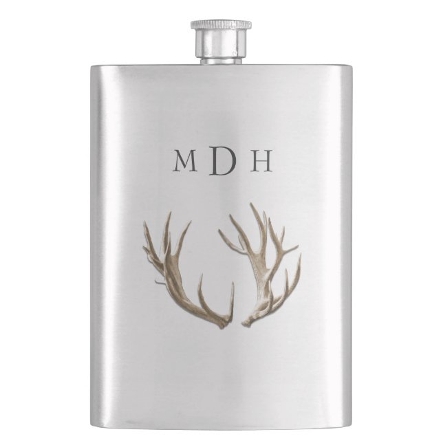 Chers Antlers Fiole Monogramme Pour Lui (devant)