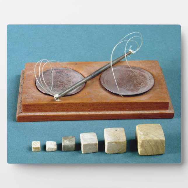Chert weights and copper balance, Mohenjodaro, 230 Plaque (Front)