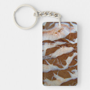 Chert with Quartz Veins Keychain