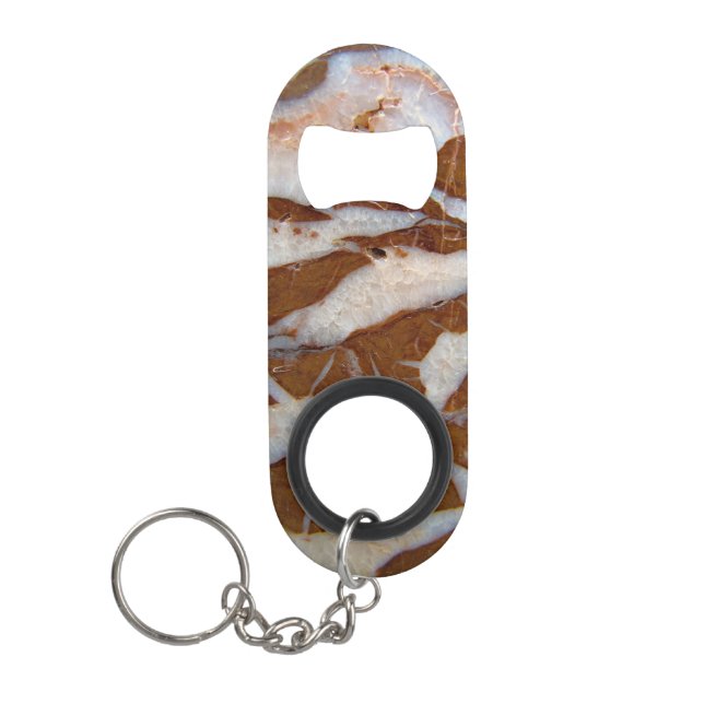 Chert with Quartz Veins Keychain Bottle Opener (Front)
