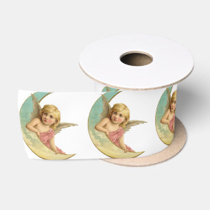 CHERUB 3" Wide Satin Ribbon, 2 Yard Spool Satin Ribbon