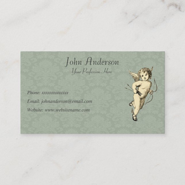 Cherub and Wallpaper Business Card (Front)