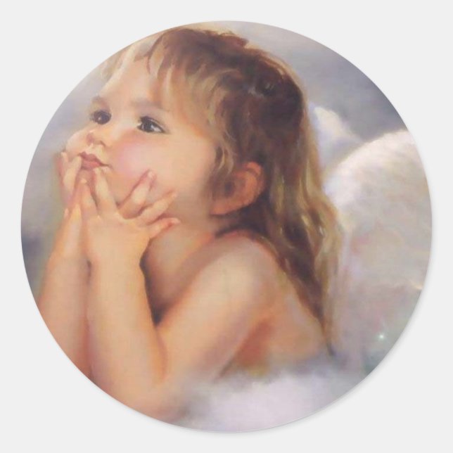 Cherub Angel Classic Round Sticker (Front)
