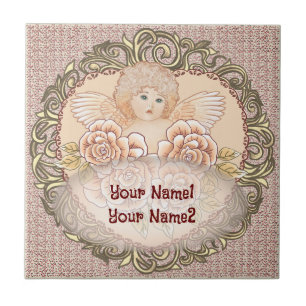 Cherub Angel Heart  Tile