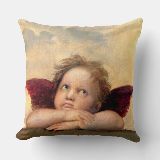 Cherub by Raphael Throw Pillow (Front)