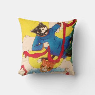 Cherub Cats Throw Pillow